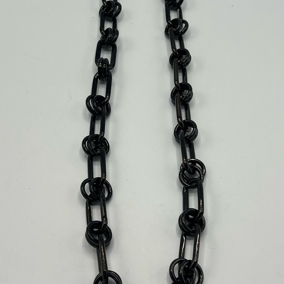 NEW MICHAEL KORS Gunmetal Long Link Chain Necklace 40” - Picture 4 of 11